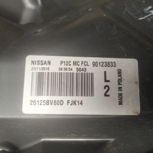 NISSAN JUKE F15 2014-2019 PASSENGER SIDE FRONT UPPER LED DRL HEADLIGHT 26125BV80 - Image 7