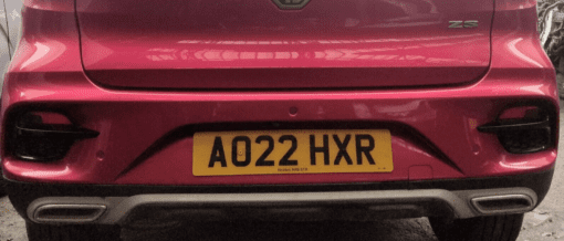 MG ZS 2019-2023 REAR BUMPER COVER PANEL WITH DIFFUSER REFLECTORS SENSORS IN RED