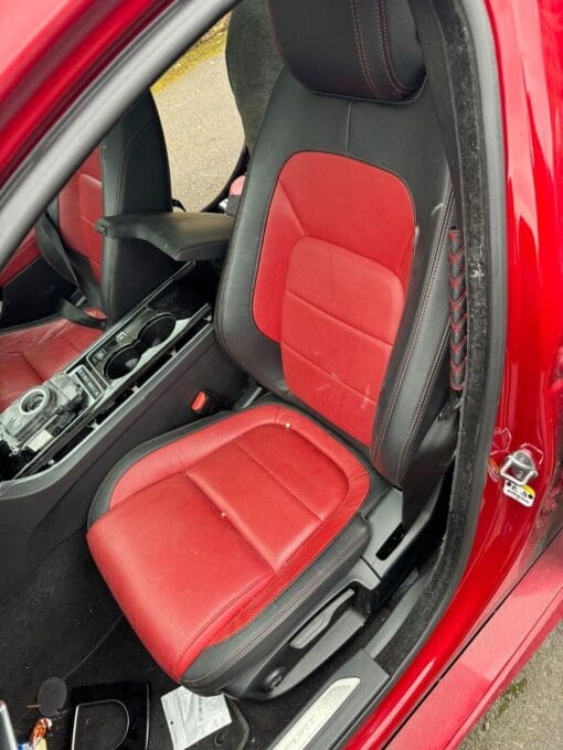 JAGUAR XE 2015-2019 N/S/F PASSENGER SIDE FRONT FULL LEATHER SEAT COMPLETE RED