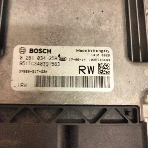 HONDA HR-V HRV 2015-2021 1.6LTR DIESEL ENGINE CONTROL UNIT ECU 37820-51T-G34 - Image 3