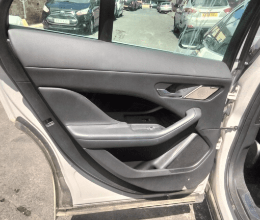 JAGUAR I PACE S 2018-2023 PASSENGER SIDE REAR DOOR CARD TRIM IN LEATHER GREY
