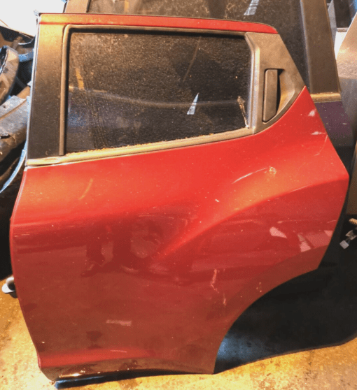 NISSAN JUKE F15 2010-2019 N/S/R PASSENGER SIDE REAR LEFT  DOOR SHELL IN MAROON