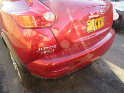 NISSAN JUKE F15 2010-2014 PRE-FACELIFT REAR BUMPER COVER PANEL GENUINE RED - Image 2