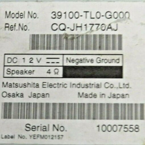 HONDA ACCORD MK8 2008-2014 CD RADIO HEAD UNIT WITH AIR VENTS 39100-TL0-G000 - Image 4