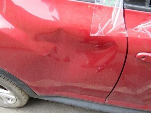 NISSAN JUKE F15 2010-2019 O/S/R DRIVERS SIDE REAR RIGHT SIDE DOOR SHELL RED - Image 2