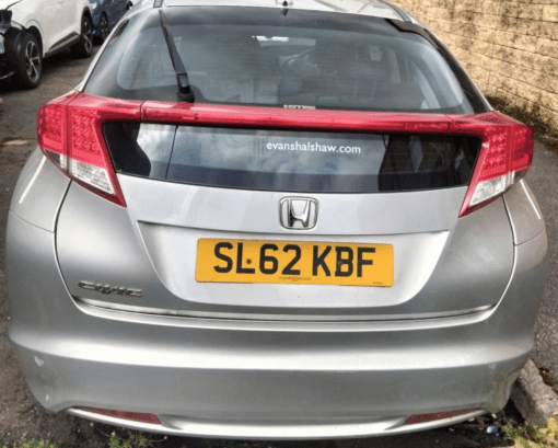 HONDA CIVIC MK9 2012-2016 REAR BOOT LID TAILGATE SHELL PANEL WITH SCREEN SILVER