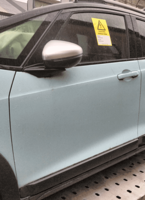 HONDA JAZZ MK5 2020-2023 PASSENGER SIDE FRONT LEFT GENUINE DOOR SHELL IN BLUE