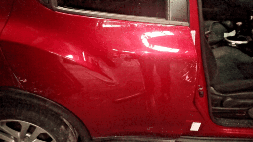 NISSAN JUKE F15 2010-2019 O/S/R DRIVERS SIDE REAR RIGHT SIDE DOOR SHELL IN RED - Image 4