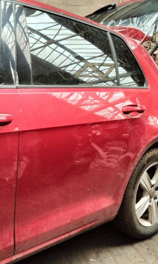 VOLKSWAGEN VW GOLF MK7 2013-2016 PASSENGER SIDE REAR LEFT DOOR SHELL IN MAROON