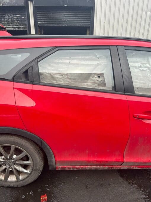 HONDA CIVIC MK9 2012-2016 O/S/R DRIVER SIDE REAR RIGHT DOOR SHELL BARE IN RED