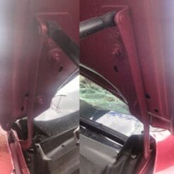 JAGUAR F PACE 2018-2022 FRONT DRIVER PASSENGER SIDE BONNET HINGES PAIR IN RED