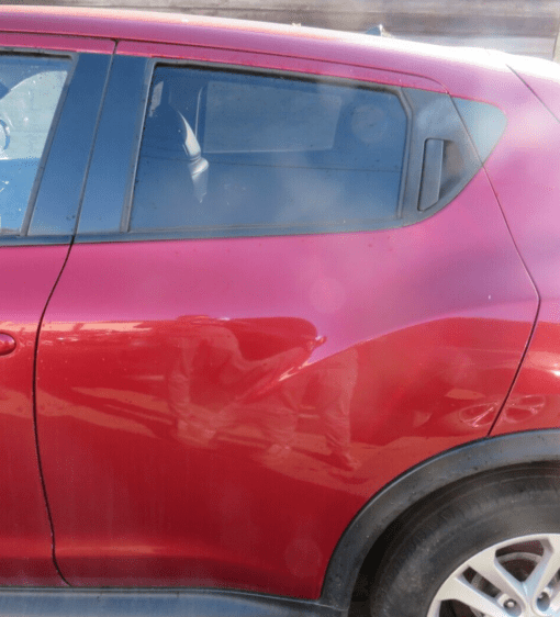 NISSAN JUKE F15 2010-2019 PASSENGER SIDE REAR LEFT DOOR SHELL ONLY IN MAROON
