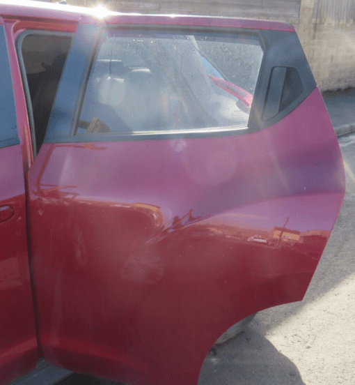 NISSAN JUKE F15 2010-2019 PASSENGER SIDE REAR LEFT DOOR SHELL ONLY IN MAROON - Image 3