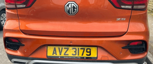 MG ZS 2021-2024 REAR BUMPER COVER PANEL WITH DIFFUSER REFLECTORS IN ORANGE