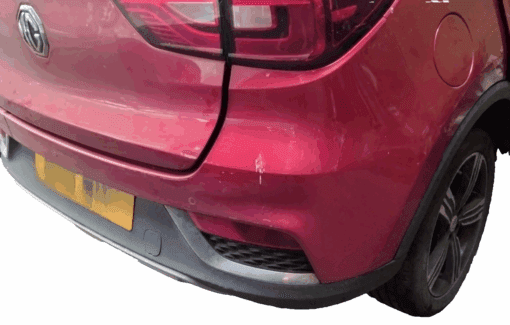 MG ZS 2017-2022 REAR BUMPER COVER PANEL WITH DIFFUSER REFLECTORS IN ORANGE - Image 2