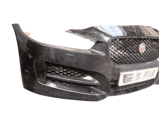 JAGUAR XE 2015-2021 FRONT BUMPER COVER PANEL WITH GRILLS COMPLETE IN BLACK - Image 2