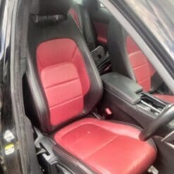 JAGUAR F PACE R SPORT 2019-2023 DRIVER SIDE FRONT LEATHER SEAT RED STITCHING