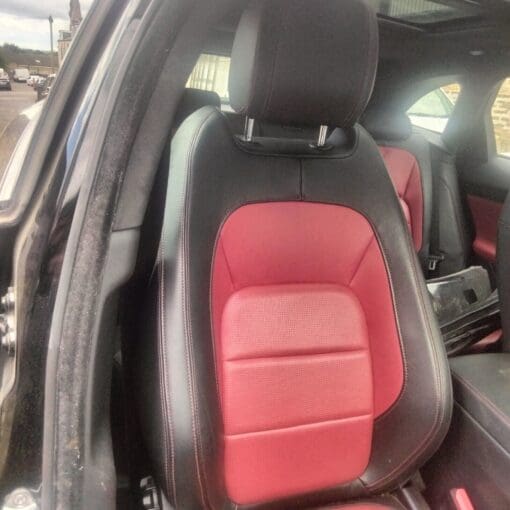 JAGUAR F PACE R SPORT 2019-2023 DRIVER SIDE FRONT LEATHER SEAT RED STITCHING - Image 3