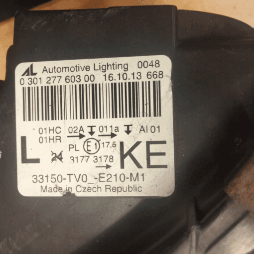HONDA CIVIC MK9 2012-2016 PASSENGER SIDE FRONT LEFT HEAD LIGHT 33150-TV0-E210-M1 - Image 6