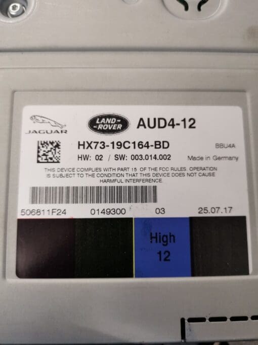 JAGUAR F PACE 2018-2022 SOUND SYSTEM AMPLIFIER UNIT GENUINE HX73-14C568-BB - Image 5
