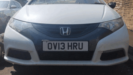 HONDA CIVIC MK9 2012-2016 FRONT BUMPER COVER WITH GRILLS TRIM COMPLETE IN WHITE