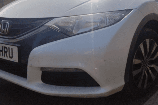 HONDA CIVIC MK9 2012-2016 FRONT BUMPER COVER WITH GRILLS TRIM COMPLETE IN WHITE - Image 2