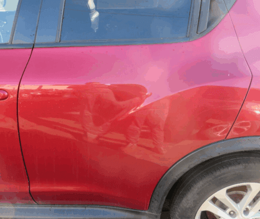 NISSAN JUKE F15 2010-2019 PASSENGER SIDE REAR LEFT DOOR SHELL ONLY IN MAROON - Image 2