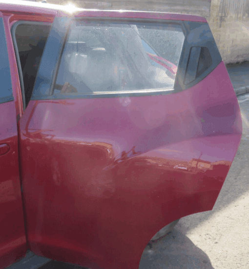 NISSAN JUKE F15 2010-2019 PASSENGER SIDE REAR LEFT DOOR SHELL ONLY IN MAROON - Image 3