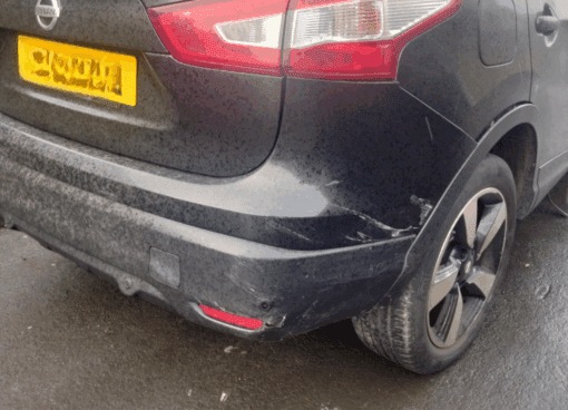NISSAN QASHQAI J11 2014-2020 REAR BUMPER COVER WITH DIFFUSER REFELCTORS COMPLETE - Image 2