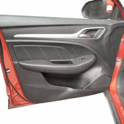 MG ZS 2017-2022 PASSENGER SIDE FRONT LEATHER DOOR CARD TRIM IN WHITE STITCHING