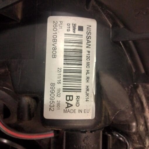 NISSAN JUKE F15 2014-2019 DRIVER SIDE FRONT RIGHT GENUNE HEADLIGHT  89909532 - Image 5