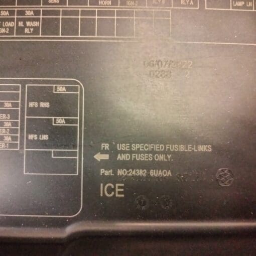 NISSAN QASHQAI J12 2022-2024 1.3LTR PETROL FUSE BOX GENUINE 24382 6UA0A - Image 4