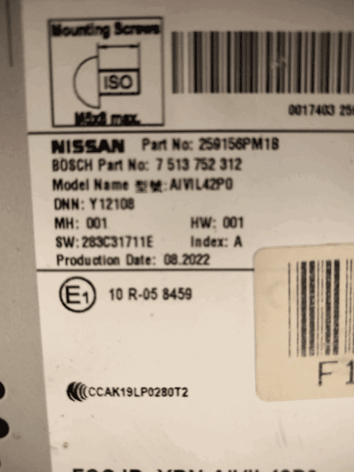 NISSAN JUKE F16 2020-2024 SATNAV RADIO MULTIMEDIA DISPLAY UNIT 259156PM1B - Image 5