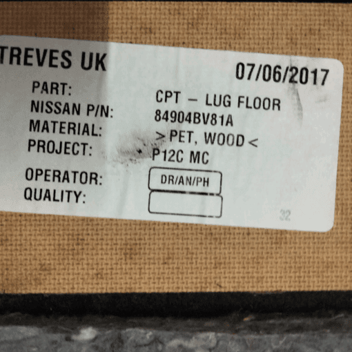 NISSAN JUKE F15 2014-2019 BOOT LINER BOOT FLOOR CARPET 84904BV81A - Image 3