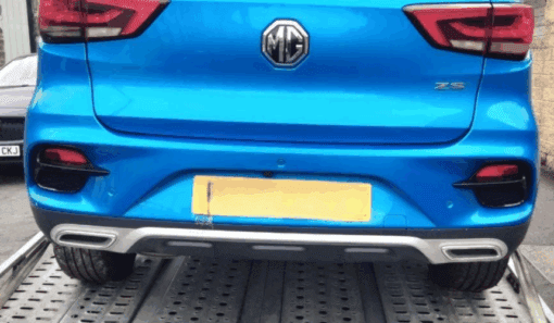 MG ZS 2018-2024 REAR BUMPER COVER PANEL WITH DIFFUSER & REFLECTORS IN BLUE
