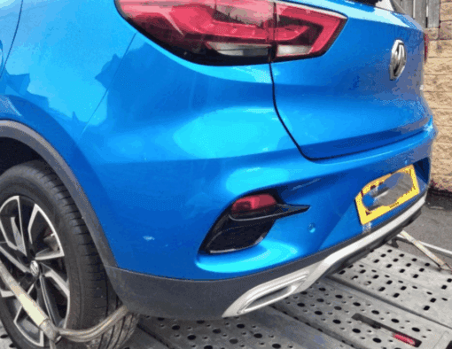 MG ZS 2018-2024 REAR BUMPER COVER PANEL WITH DIFFUSER & REFLECTORS IN BLUE - Image 2