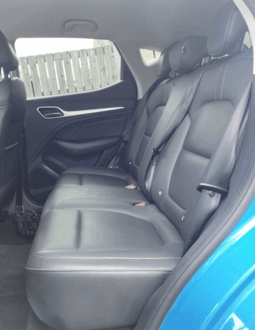 MG ZS 2018-2024 REAR LEATHER SEAT BASE BENCH COMPLETE IN RED STITCHING - Image 2