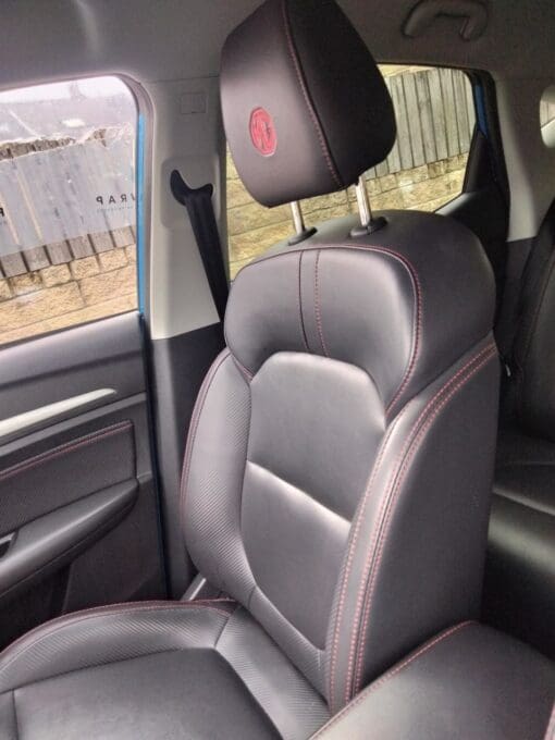 MG ZS 2018-2024 DRIVER SIDE FRONT LEATHER SEAT IN RED STITCHING - Image 3