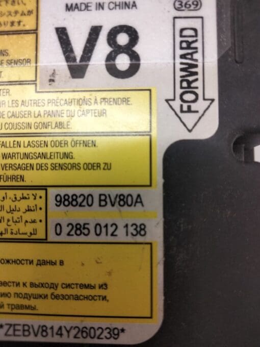 NISSAN JUKE F15 2014-2020 SRS AIRBAG CONTROL MODULE GENUINE 98820 BV80A - Image 3